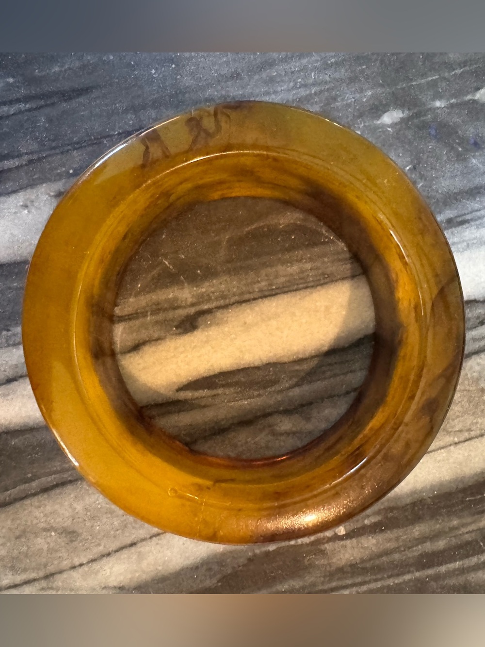 Amber Resin/Acrylic Bangle Bracelet — Classic Women's Jewelry